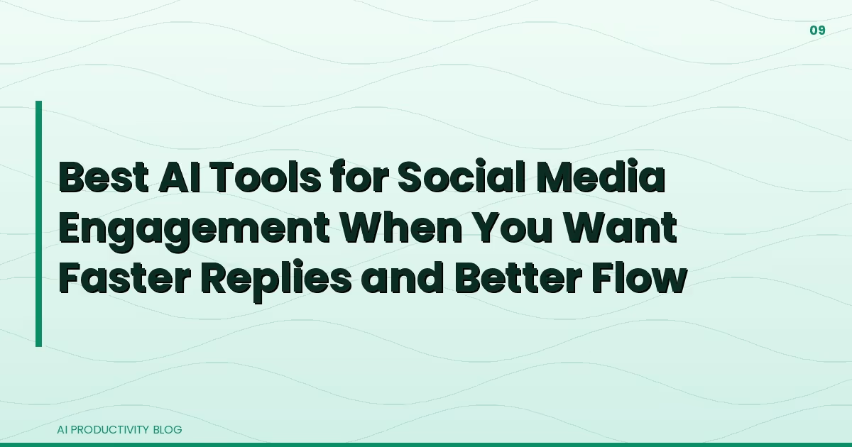 Blog cover for Best AI Tools for Social Media Engagement When You Want Faster Replies and Better Flow