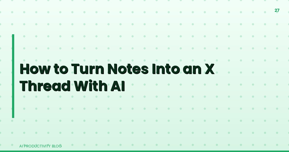Blog cover for How to Build a Better X Reply Workflow With AI