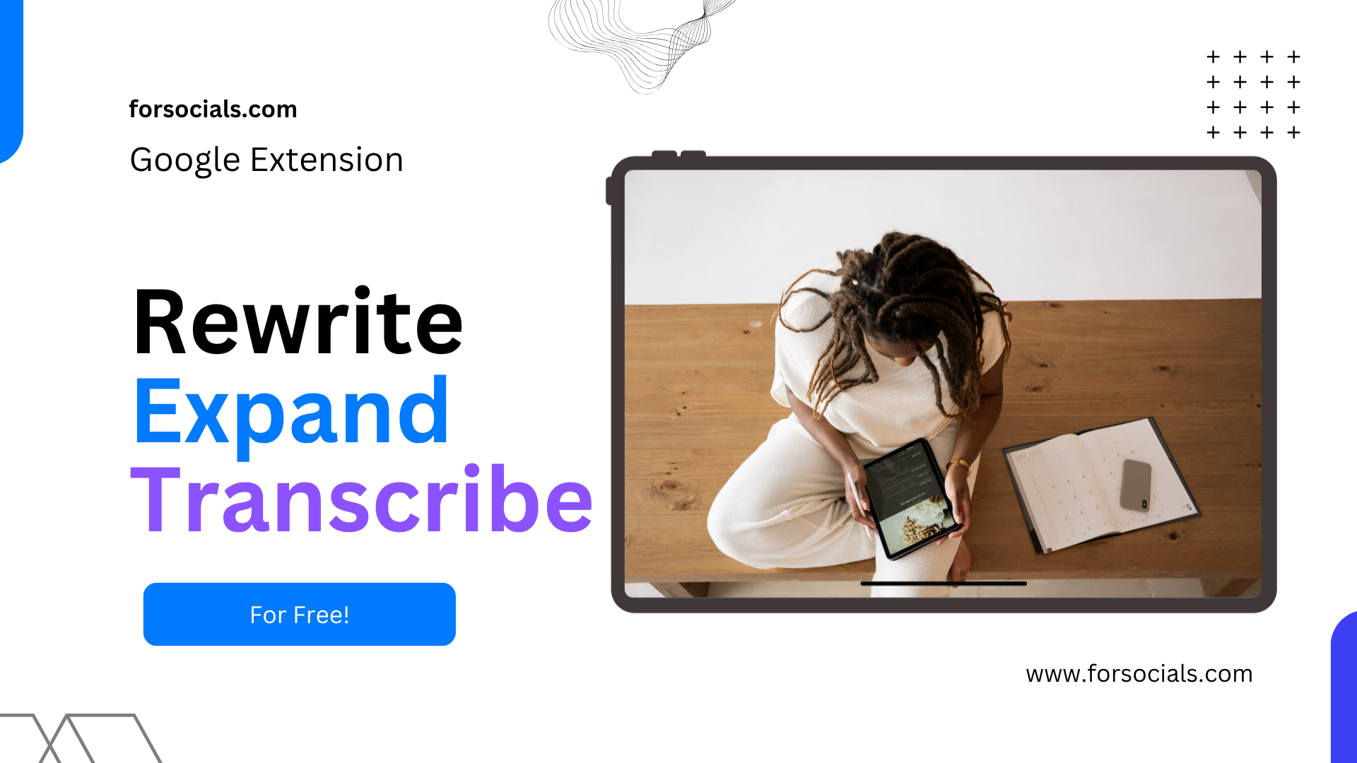 ForSocials AI Navbar showing all four tools integrated into a browser.