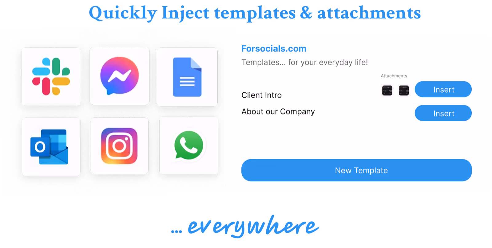 Saved template library for customer support messages