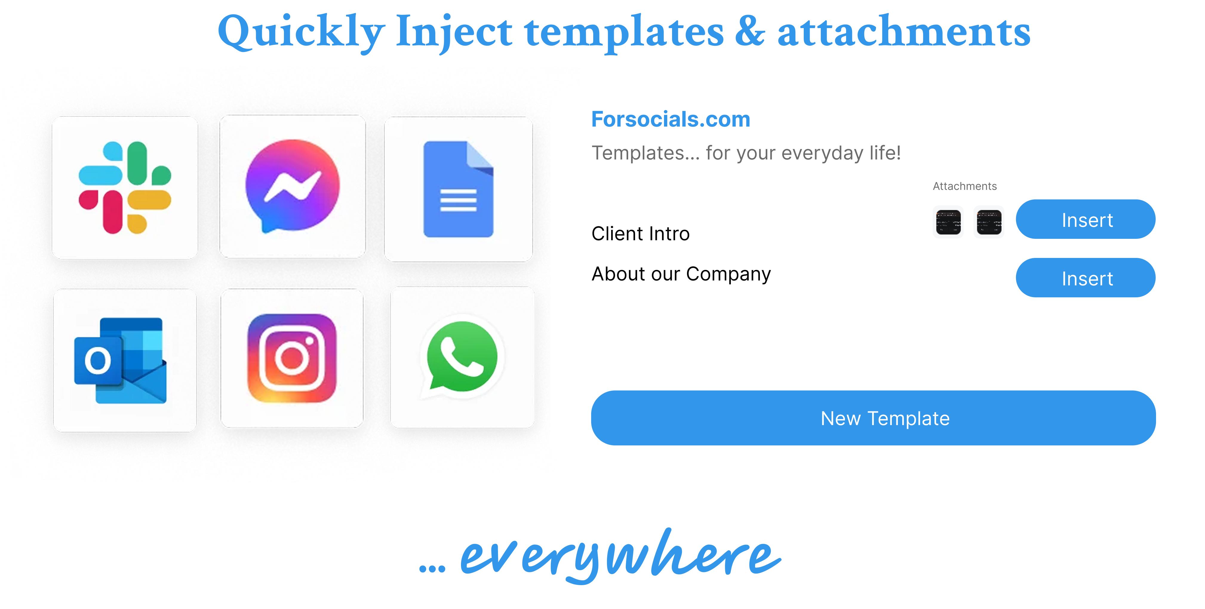 Saved template library for customer support messages